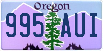 OR license plate 995AUI
