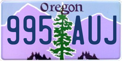 OR license plate 995AUJ