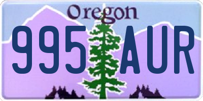 OR license plate 995AUR