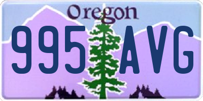 OR license plate 995AVG