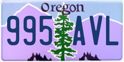 OR license plate 995AVL