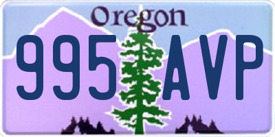 OR license plate 995AVP