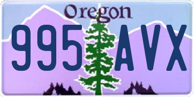 OR license plate 995AVX
