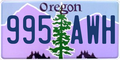 OR license plate 995AWH