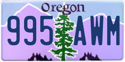 OR license plate 995AWM