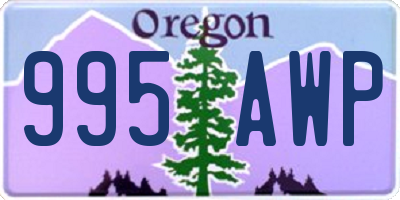 OR license plate 995AWP