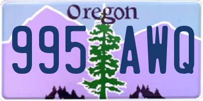 OR license plate 995AWQ