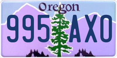 OR license plate 995AXO