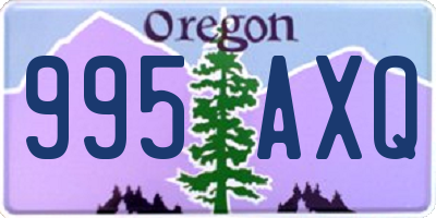 OR license plate 995AXQ