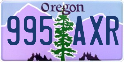 OR license plate 995AXR