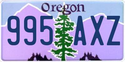 OR license plate 995AXZ