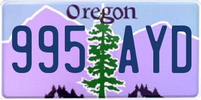 OR license plate 995AYD