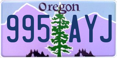 OR license plate 995AYJ