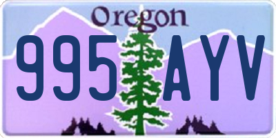 OR license plate 995AYV