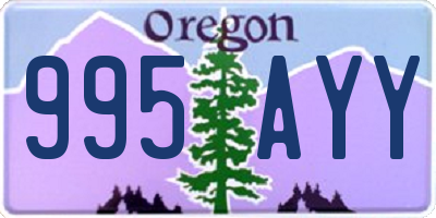 OR license plate 995AYY