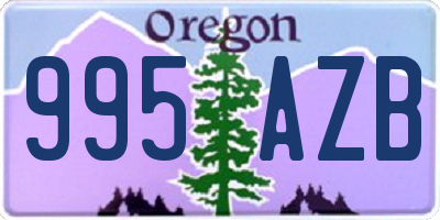 OR license plate 995AZB