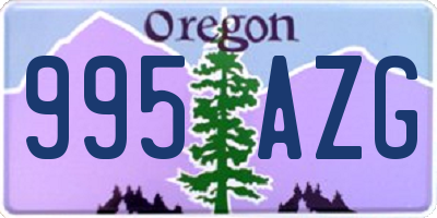 OR license plate 995AZG