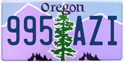 OR license plate 995AZI