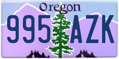 OR license plate 995AZK