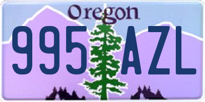 OR license plate 995AZL
