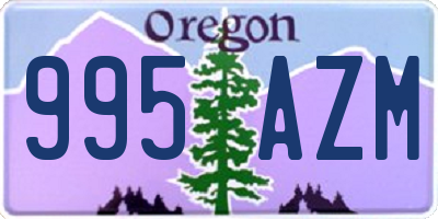 OR license plate 995AZM