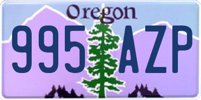 OR license plate 995AZP