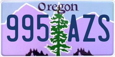 OR license plate 995AZS