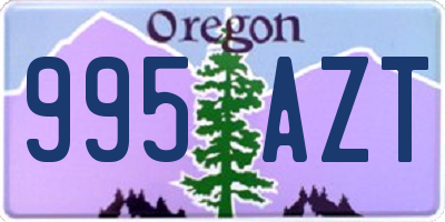 OR license plate 995AZT