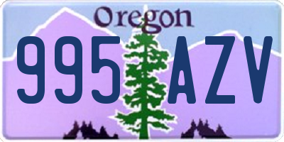 OR license plate 995AZV