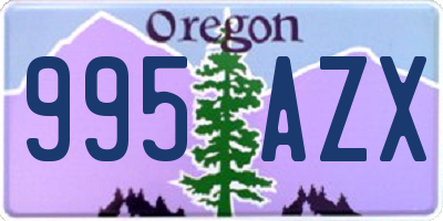 OR license plate 995AZX