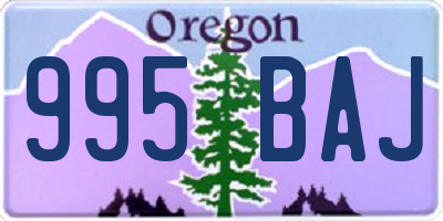 OR license plate 995BAJ