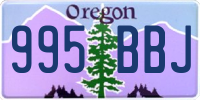 OR license plate 995BBJ