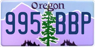 OR license plate 995BBP