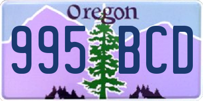 OR license plate 995BCD