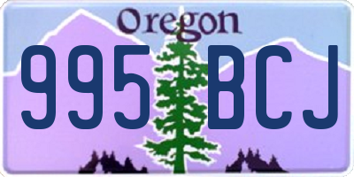 OR license plate 995BCJ