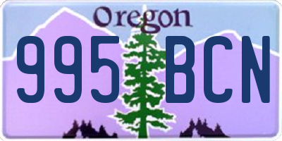 OR license plate 995BCN