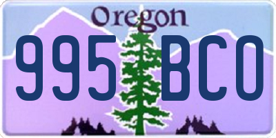 OR license plate 995BCO