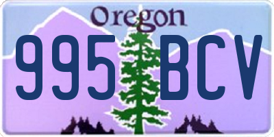 OR license plate 995BCV