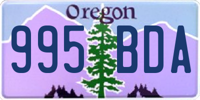 OR license plate 995BDA