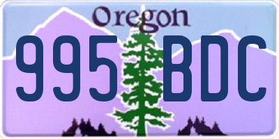 OR license plate 995BDC