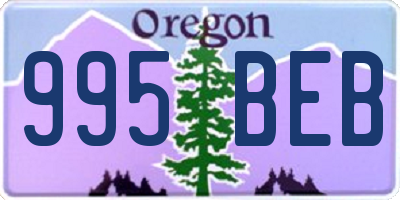 OR license plate 995BEB