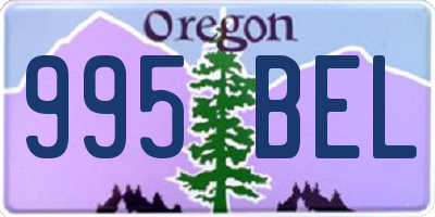 OR license plate 995BEL