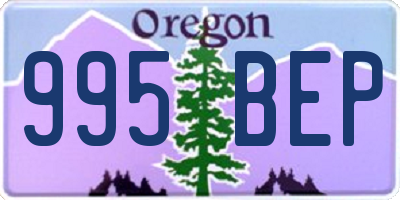 OR license plate 995BEP