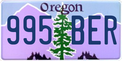 OR license plate 995BER