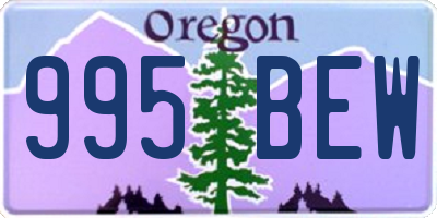 OR license plate 995BEW