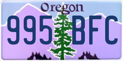 OR license plate 995BFC