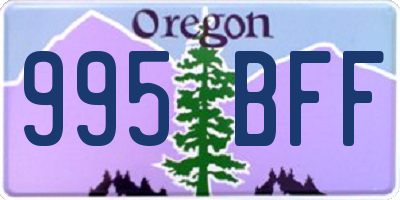OR license plate 995BFF