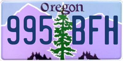 OR license plate 995BFH