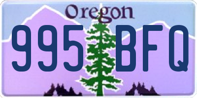 OR license plate 995BFQ