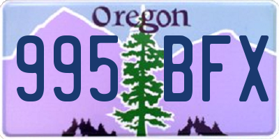 OR license plate 995BFX